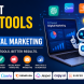 AI tools for digital marketing including ChatGPT, Canva, Semrush, and AI automation tools